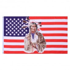 Флаг США с изображением индейца Rothco