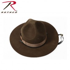 Шляпа военная походная, войлок, коричневая: