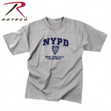 Футболка с к/р., светло-серая «official licensed NYPD»(офиц. эмблема полиции Н.-Йорка)